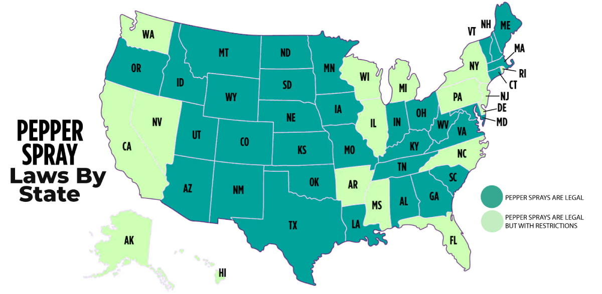 Pepper spray laws by state